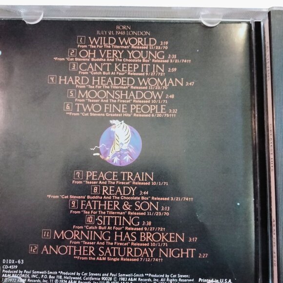 Cat Stevens Greatest Hits Soft Classic Rock CD - Picture 5 of 5